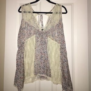 Boho tie-back tank